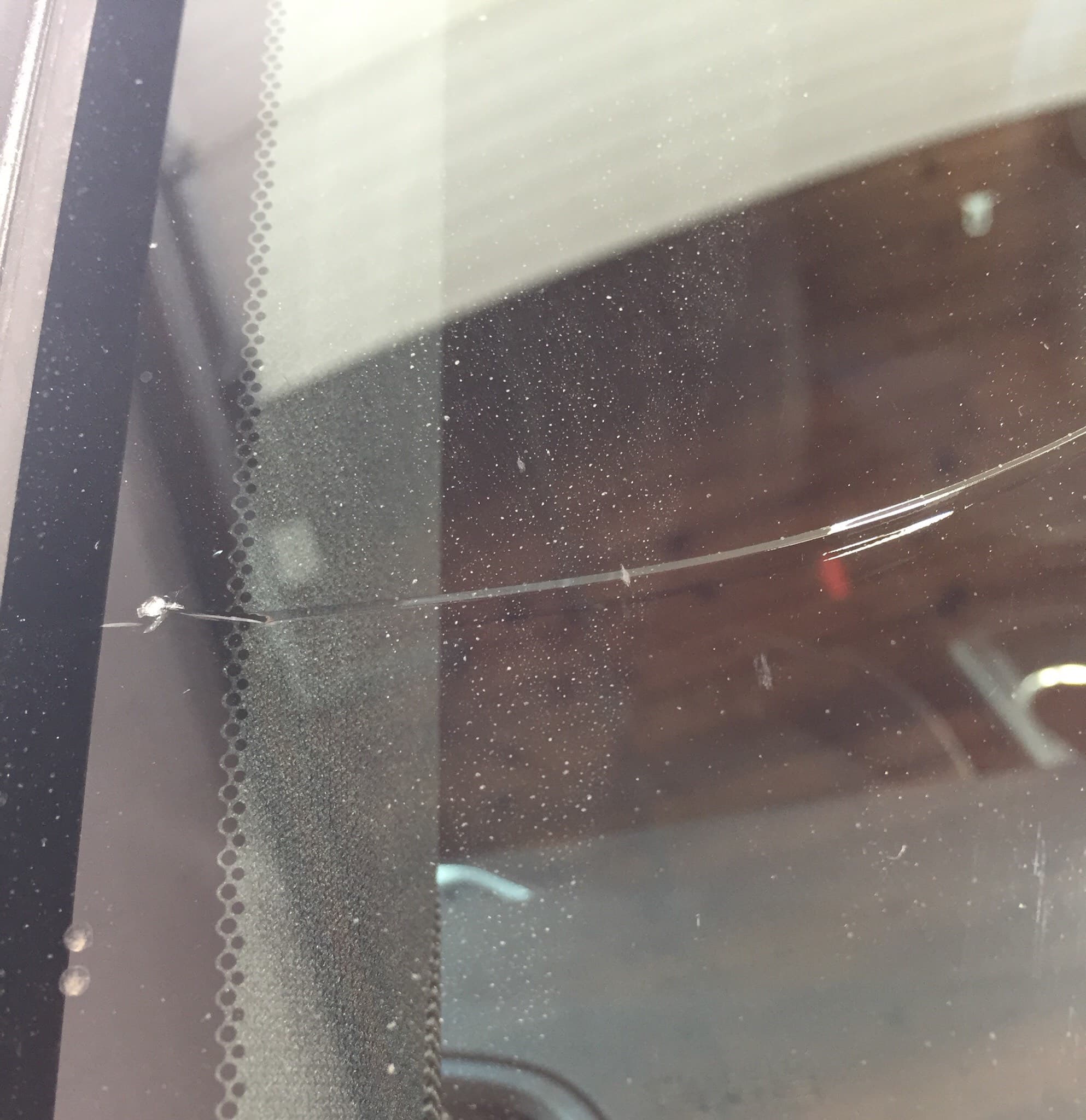 windshield crack - before