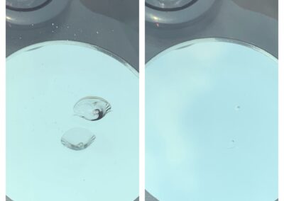 Before & after windshield rock chip repair